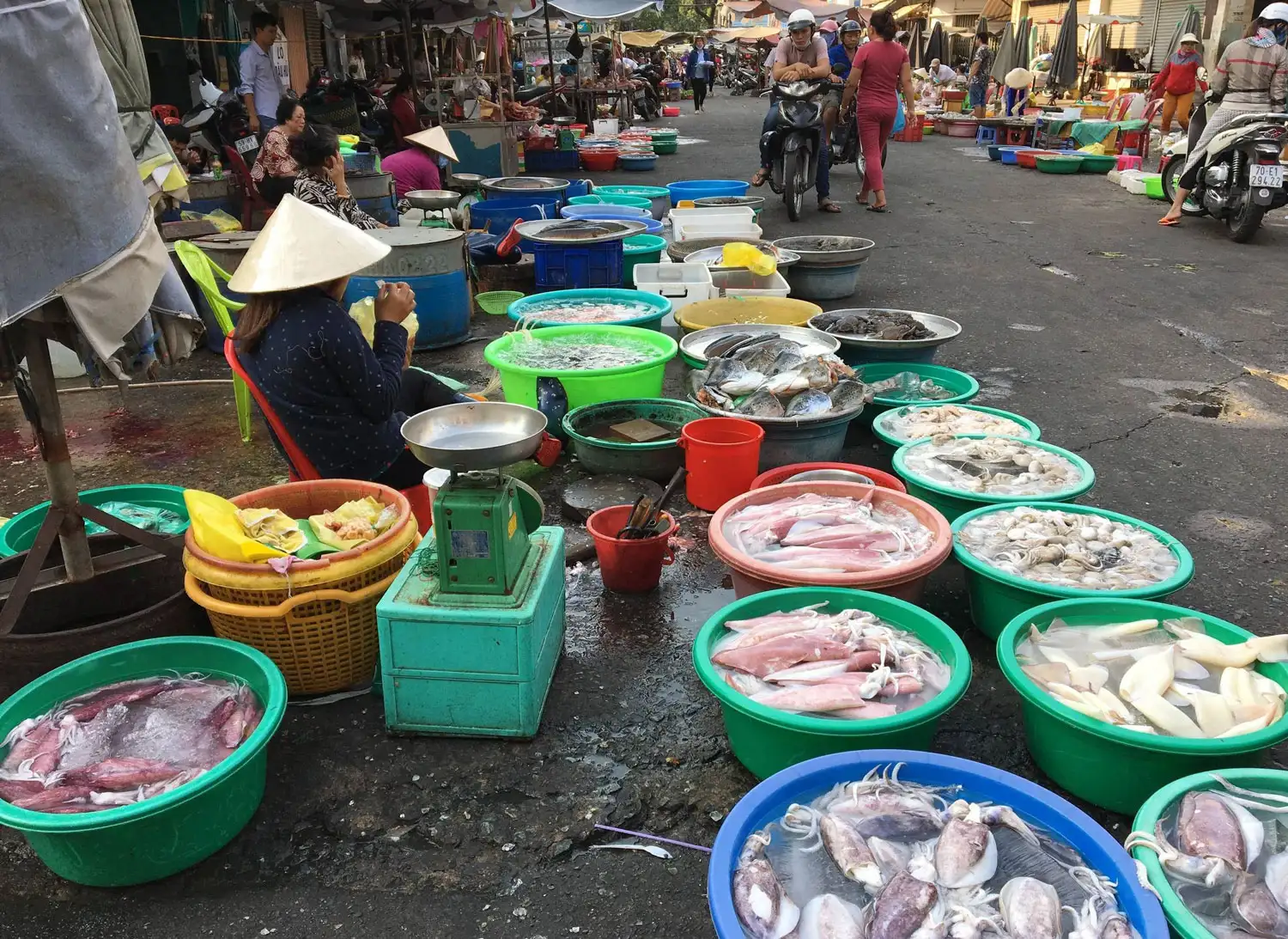 Besuch eines Wet Market in Vietnam